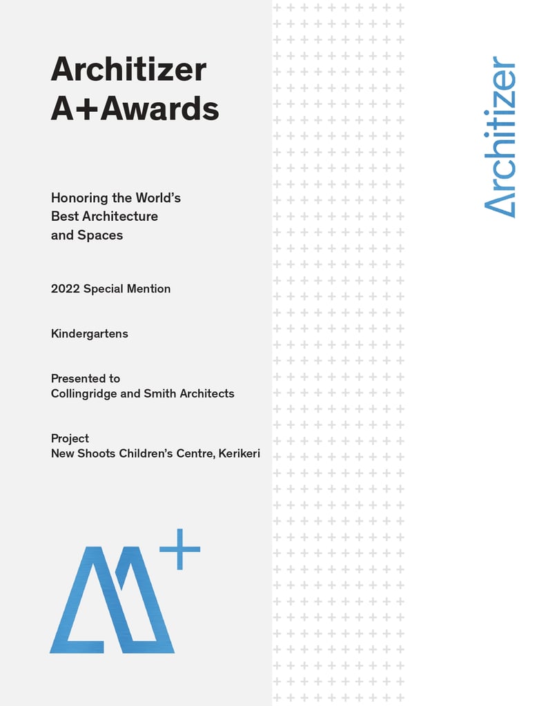 Architizer A+ Awards (International) – Kerikeri Childcare – Special Mention