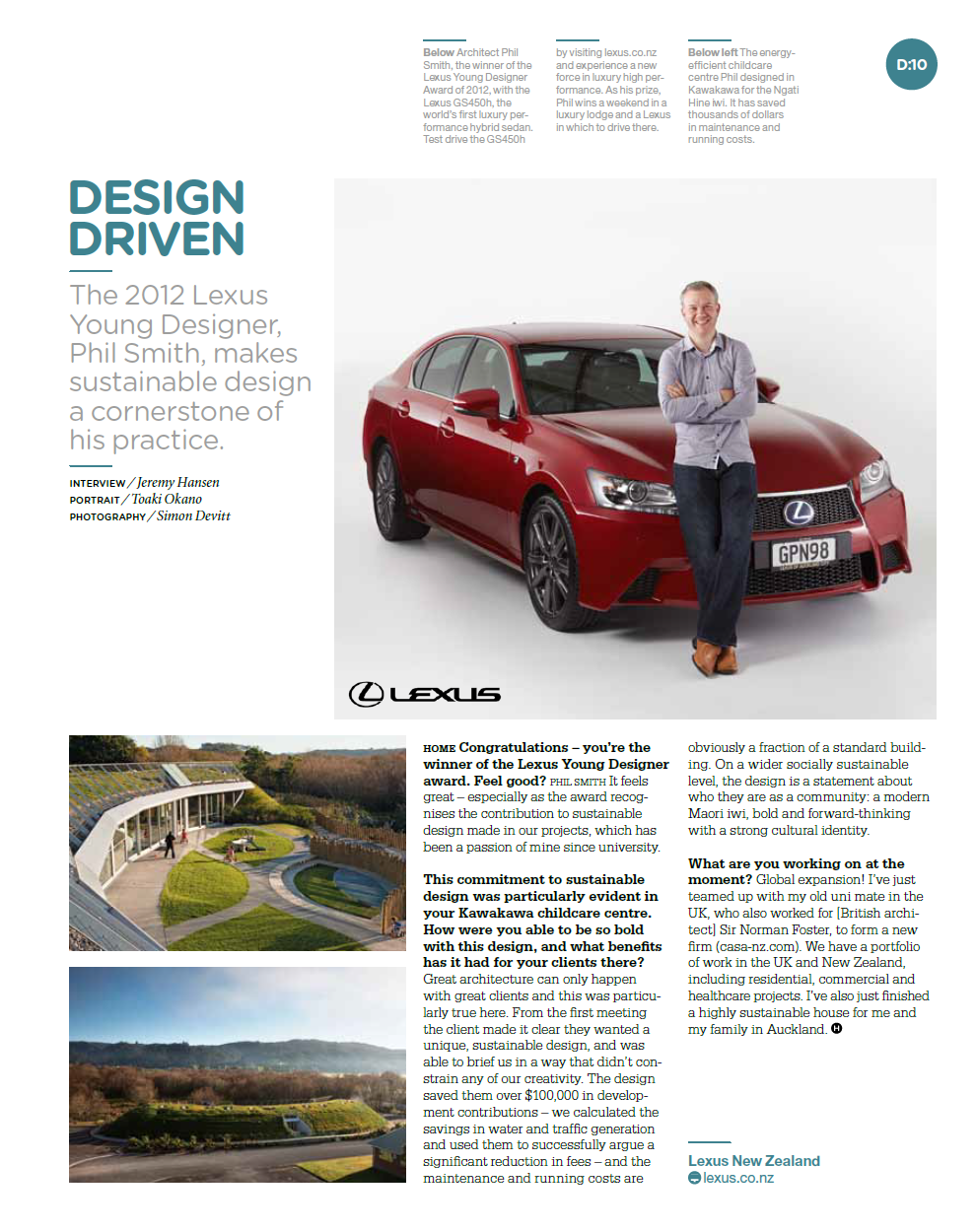 Lexus Young Architect Award – Phil Smith – Winner